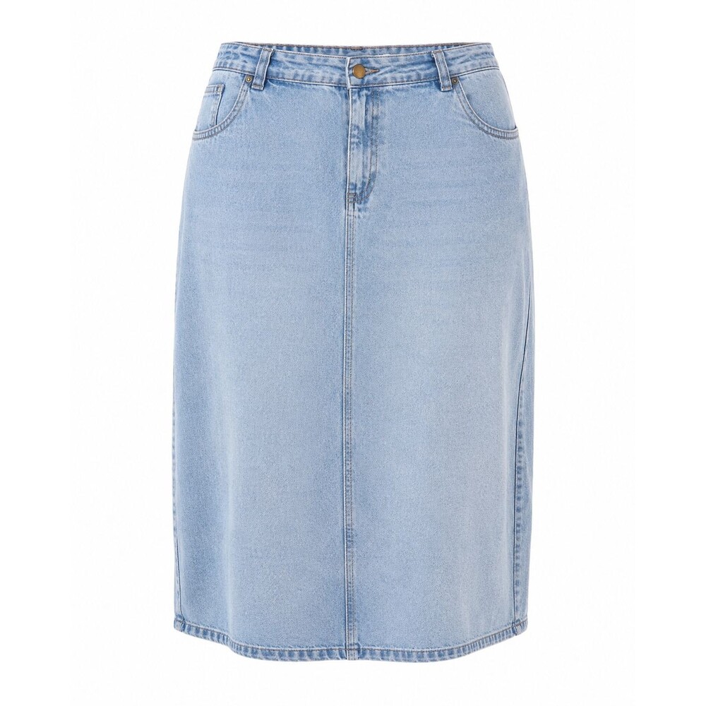 Jesica London Denim Skirt Womens Size 22 Light Wash Jean Midi Plus